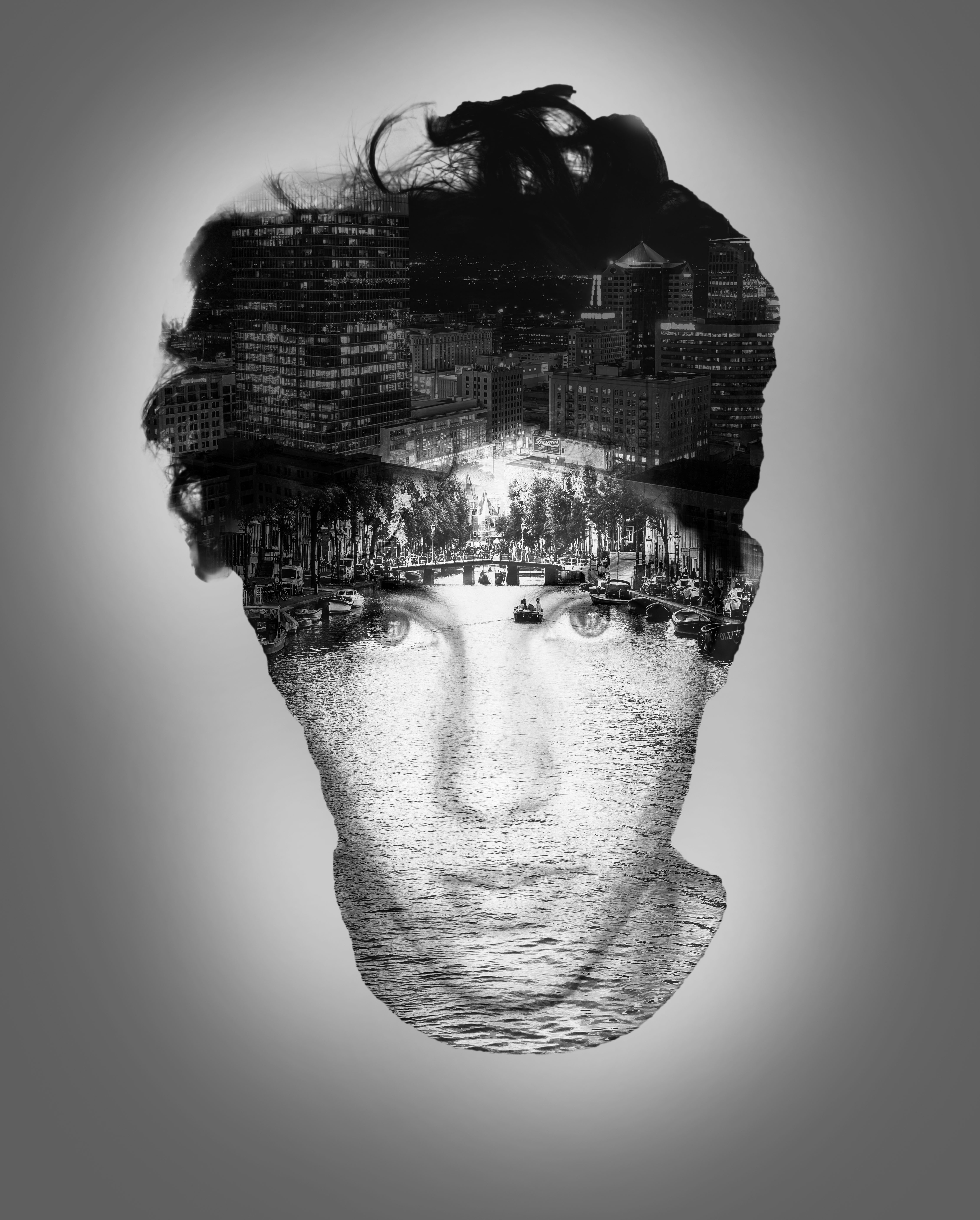 a city within a face